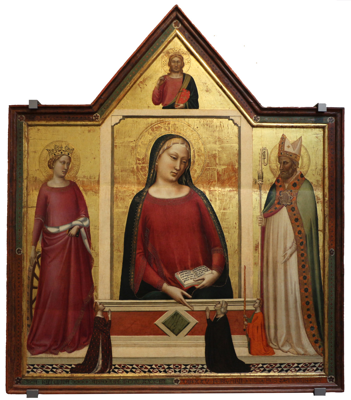 madonna with saint catherine and saint zanobi with donors